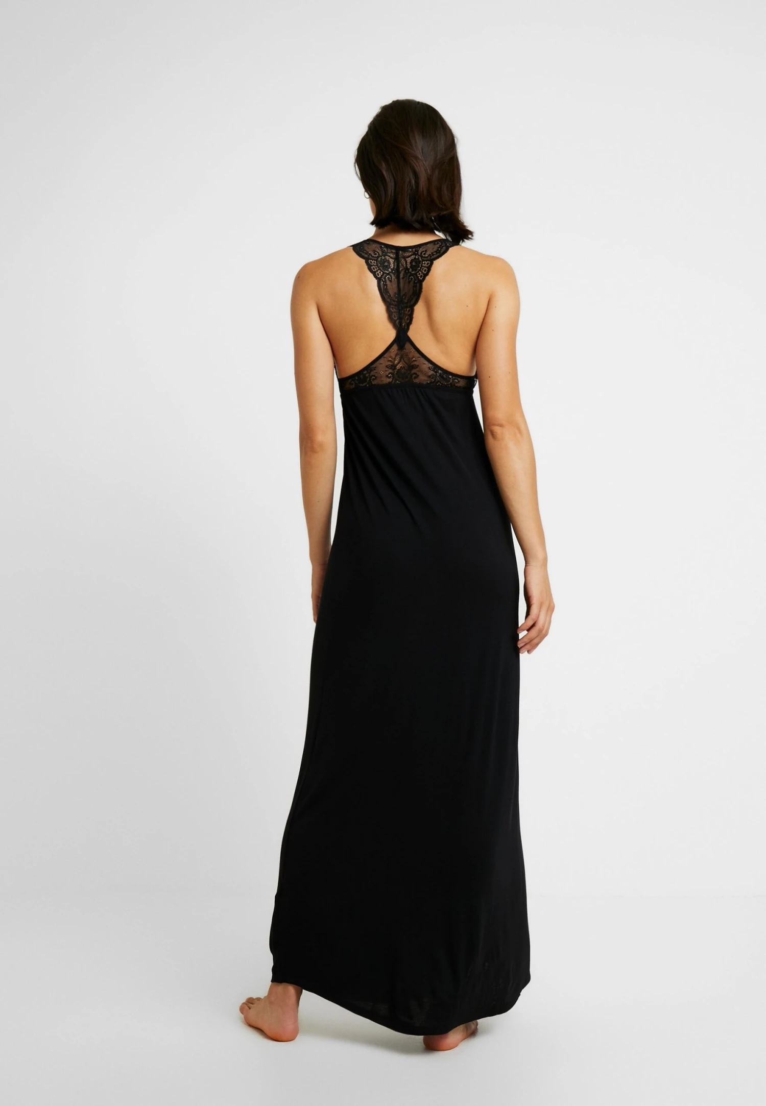 Anna Field Anna Long Viscose Dress- Nachtjapon - Black - Afbeelding 3