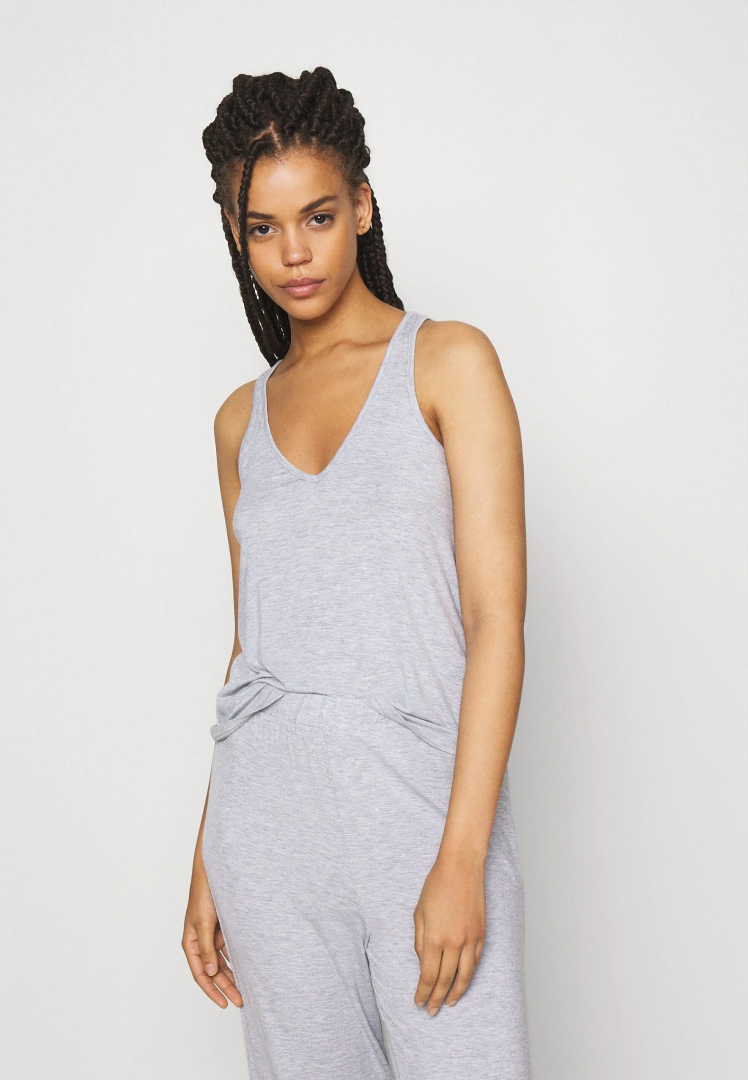 Anna Field 3 Piece Jersey- Pyjama - Mottled Light Grey - Afbeelding 5