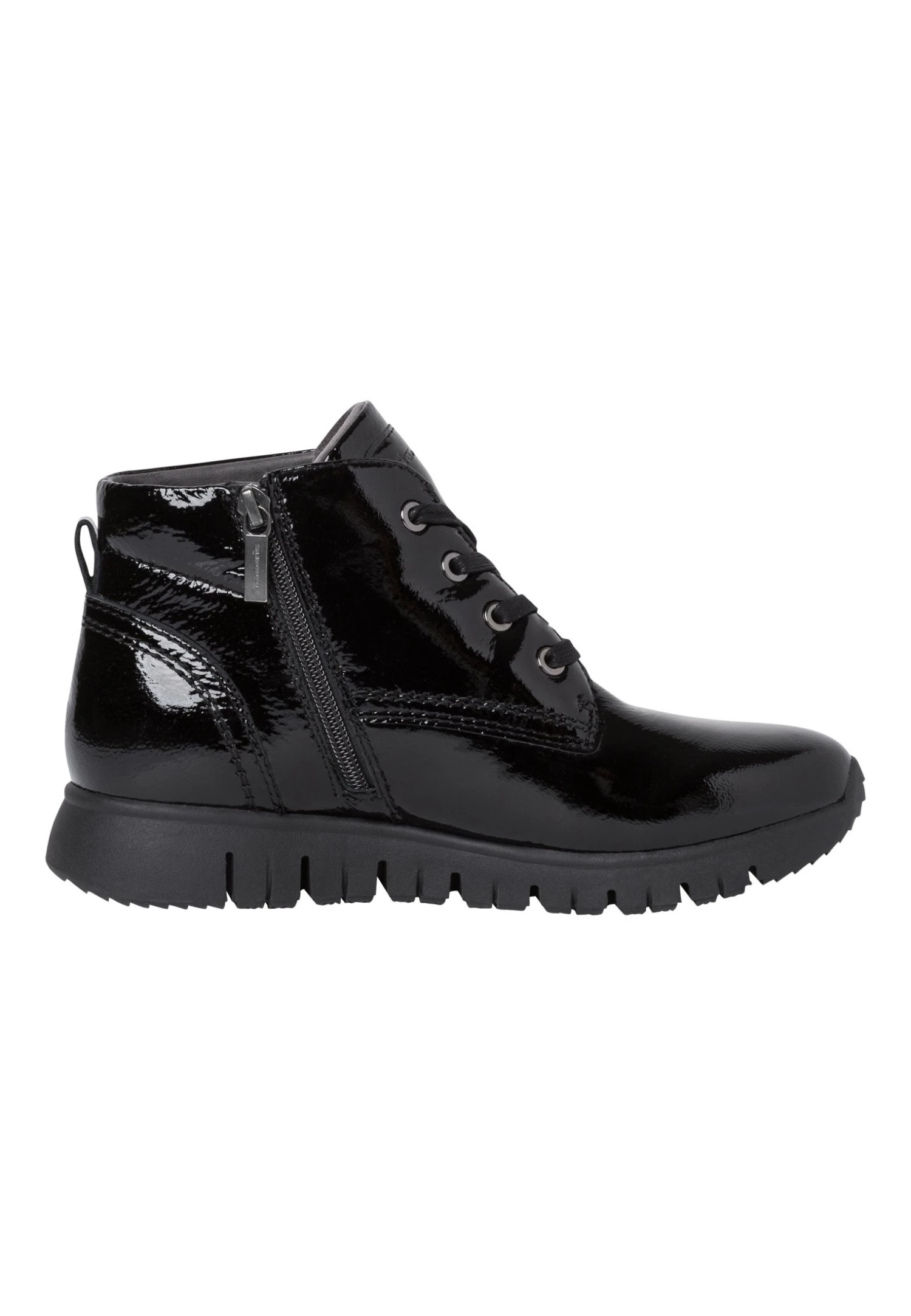 Tamaris Comfort - Enkellaarsjes Met Plateauzool - Black Patent - Afbeelding 5