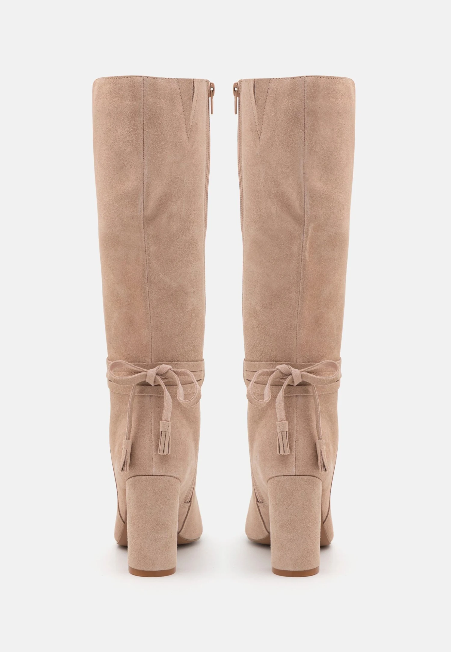 Leather - Laarzen Met Hoge Hak - Beige - Afbeelding 4