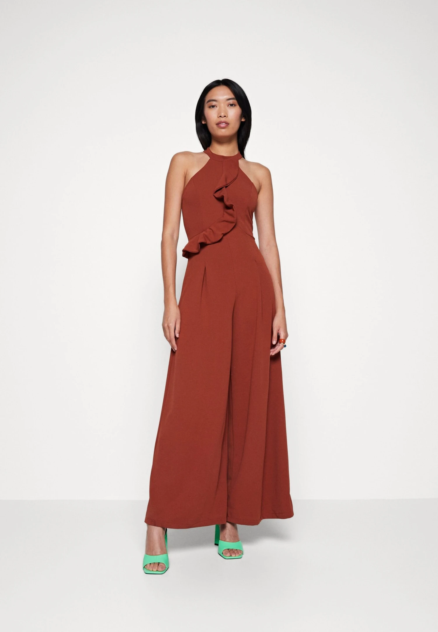 Wal G Penelope Frill - Jumpsuit - Burnt Orange
