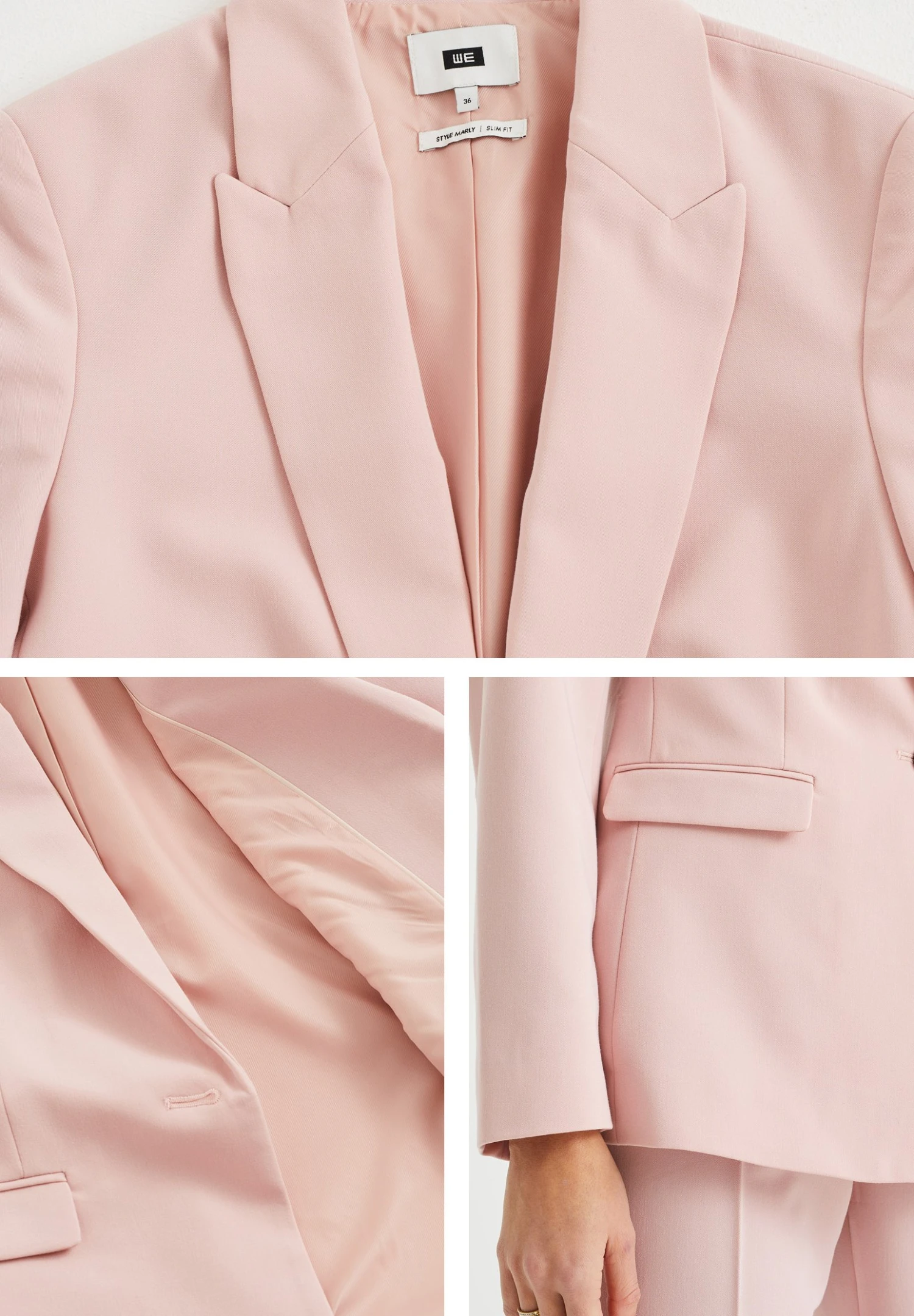 WE FASHION Nauwsluitende - Marly - Blazer - Pink - Afbeelding 4