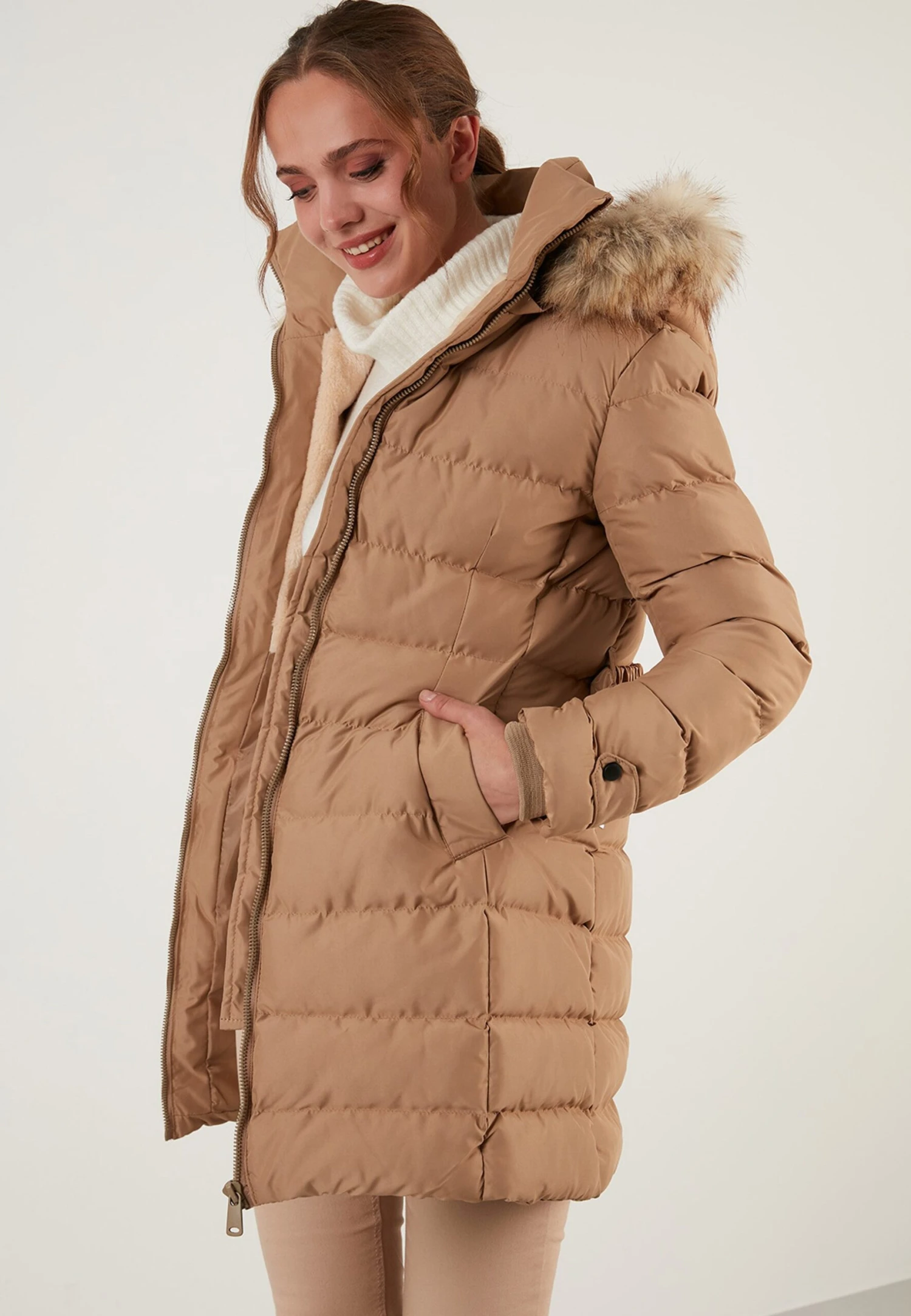LELA Regular Fit - Winterjas - Camel - Afbeelding 7