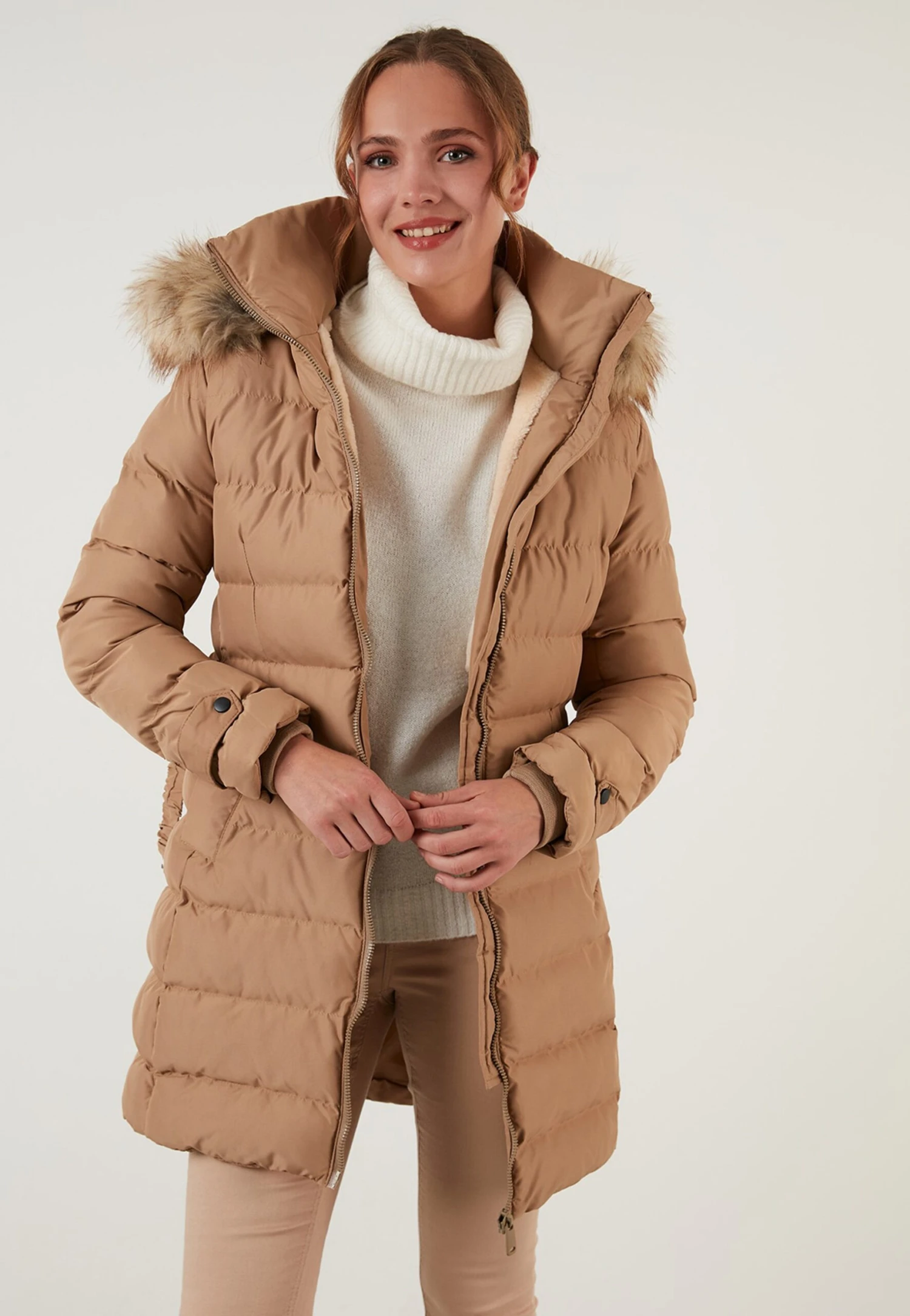 LELA Regular Fit - Winterjas - Camel - Afbeelding 2