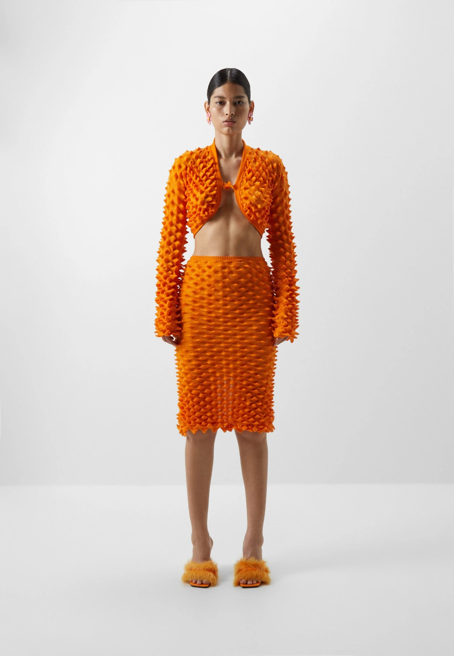 Spiky Cardigan - Vest - Orange - Afbeelding 2