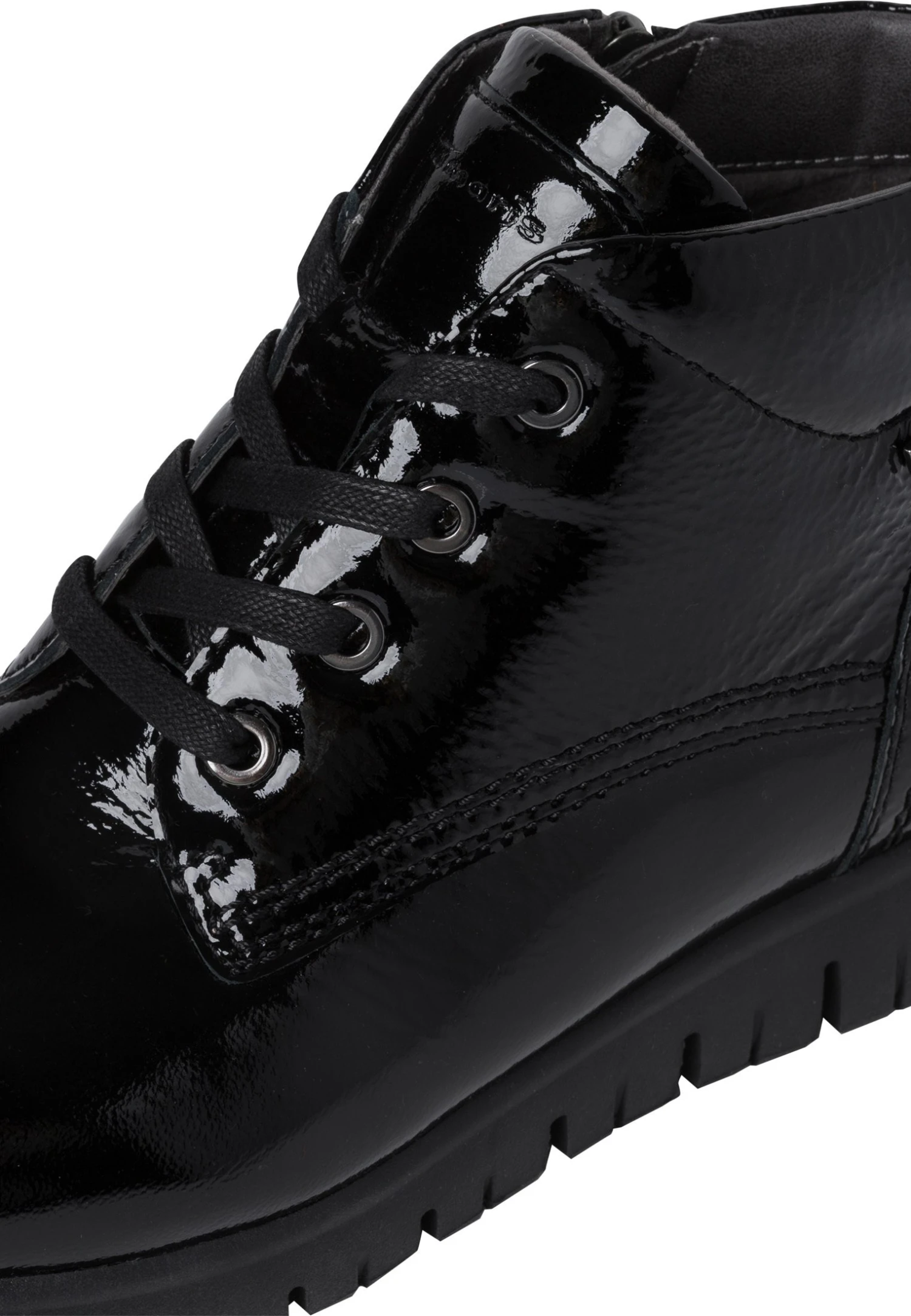Tamaris Comfort - Enkellaarsjes Met Plateauzool - Black Patent - Afbeelding 6