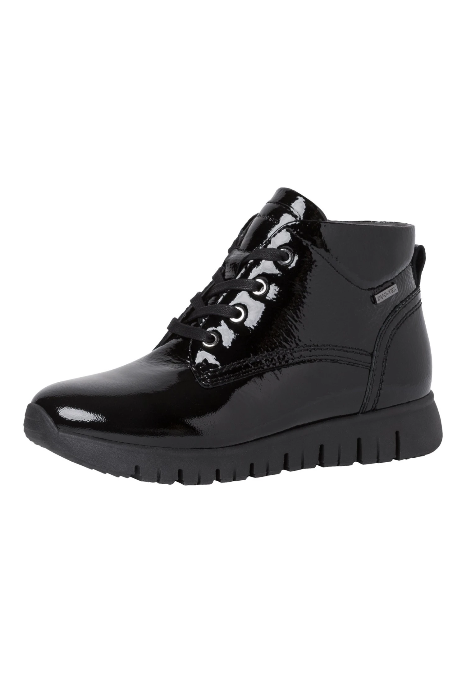 Tamaris Comfort - Enkellaarsjes Met Plateauzool - Black Patent - Afbeelding 2