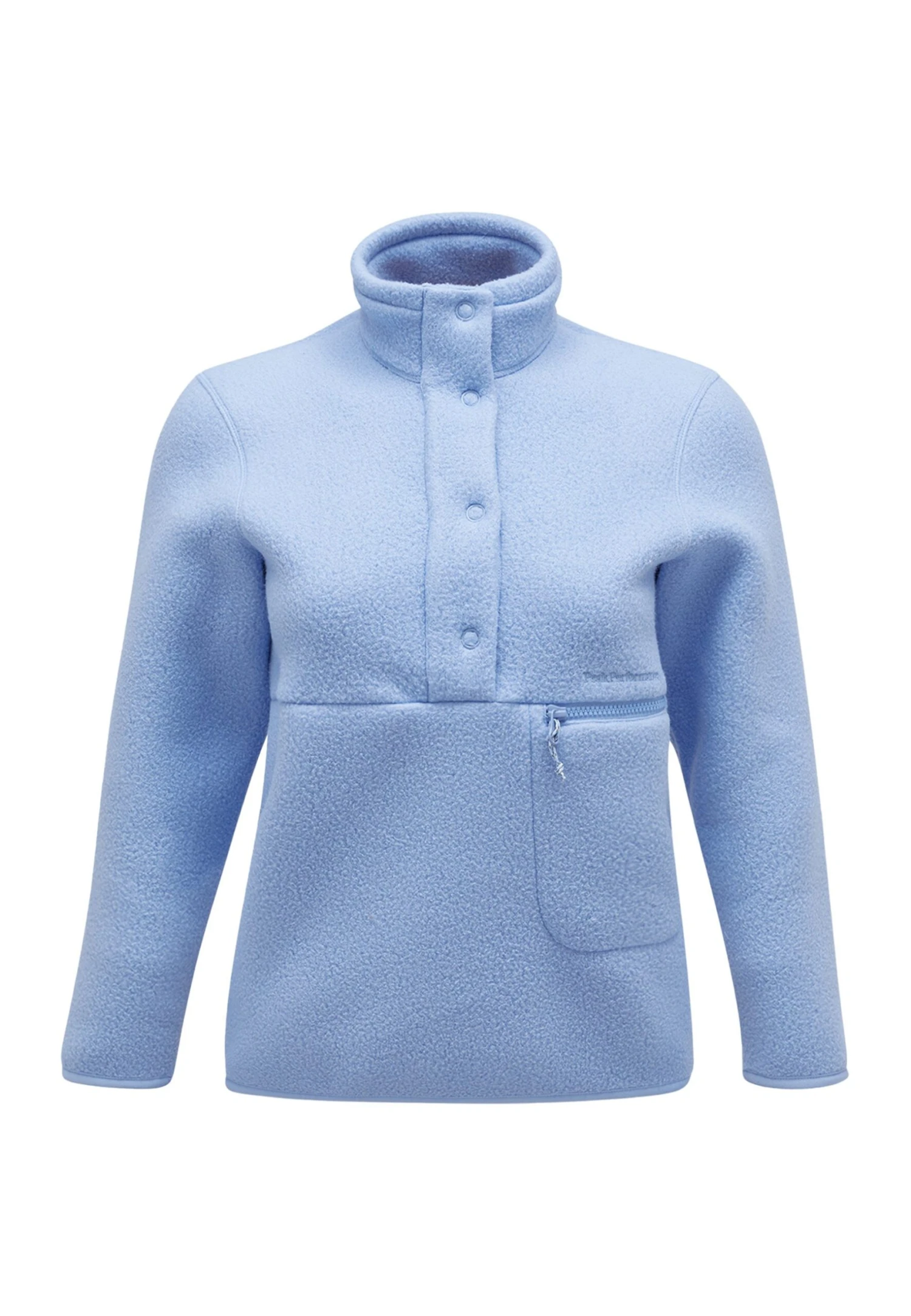 Peak Performance W Fleece Snap T-Neck - Fleece Trui - Hellblau