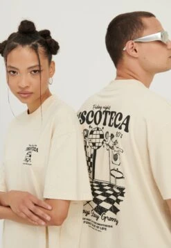 YOURTURN Unisex - T-Shirt Print - Mottled Light Brown